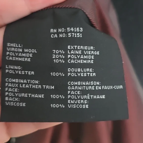 Marc New York Andrew Marc Faux Leather Sleeve Pea Coat - Picture 12 of 16